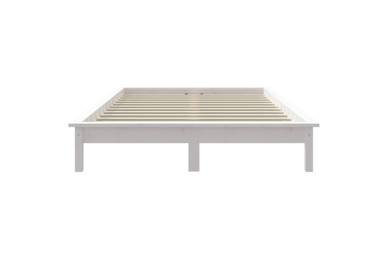 beBasic Sengeramme hvit heltre furu 120x200 cm - Hvit - Sengeramme & sengestamme