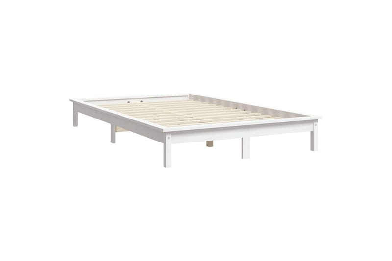 beBasic Sengeramme hvit heltre furu 135x190 cm 4FT6 Double - Hvit - Møbler - Senger - Sengeramme & sengestamme