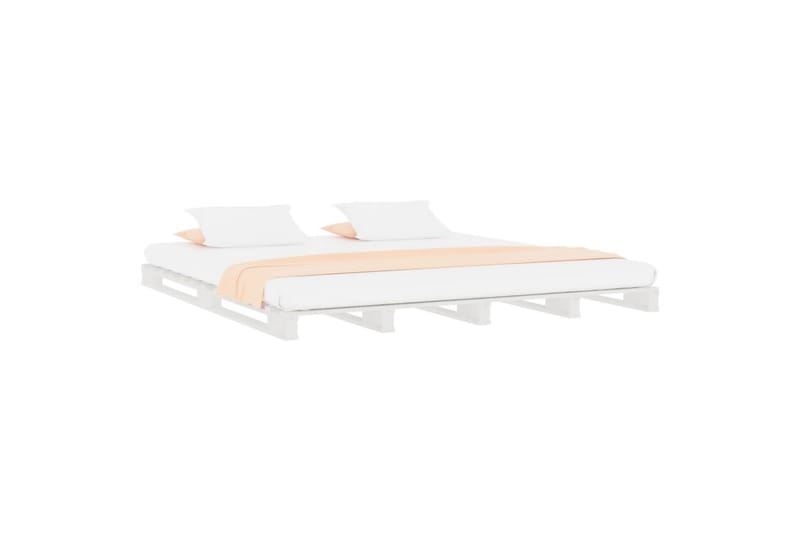 beBasic Sengeramme hvit heltre furu 135x190 cm 4FT6 Double - Hvit - Møbler - Senger - Sengeramme & sengestamme