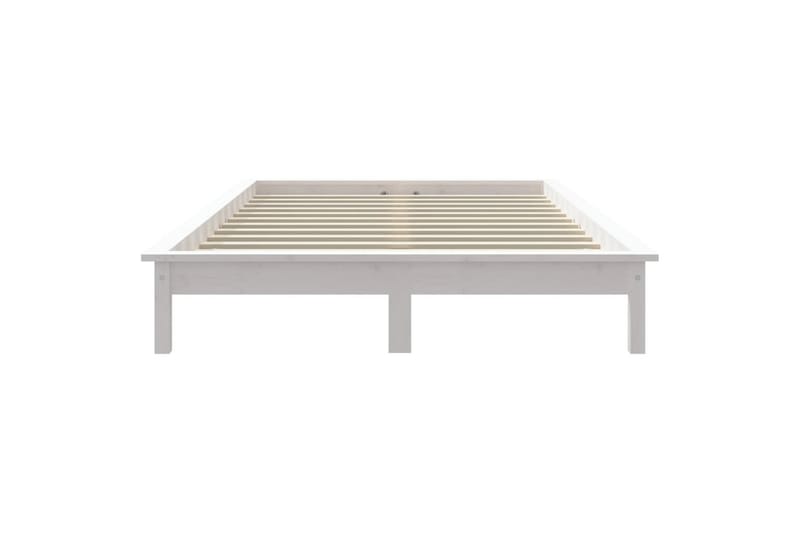 beBasic Sengeramme hvit heltre furu 140x190 cm - Hvit - Sengeramme & sengestamme