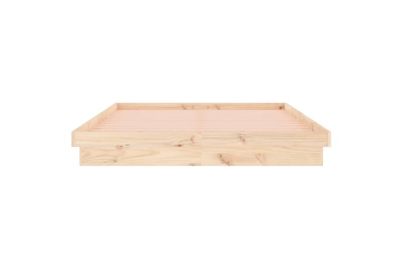 beBasic Sengeramme med LED 120x190 cm 4FT Small Double heltre - Brun - Møbler - Senger - Sengeramme & sengestamme
