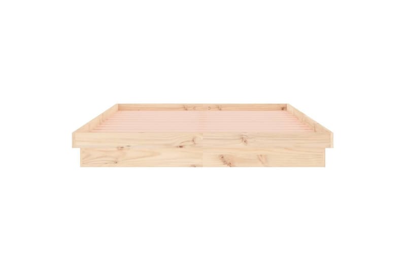 beBasic Sengeramme med LED 120x190 cm 4FT Small Double heltre - Brun - Sengeramme & sengestamme