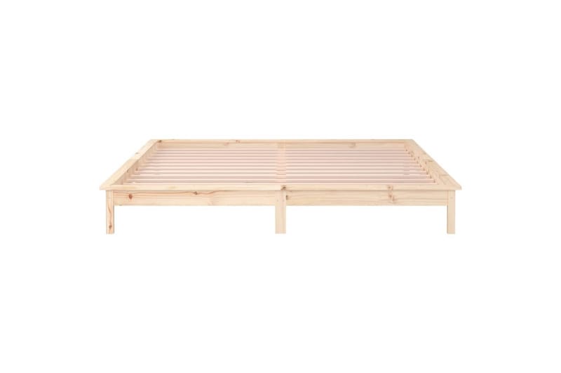 beBasic Sengeramme med LED 120x190 cm 4FT Small Double heltre - Brun - Sengeramme & sengestamme