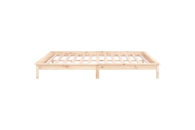 beBasic Sengeramme med LED 120x190 cm 4FT Small Double heltre - Brun - Sengeramme & sengestamme