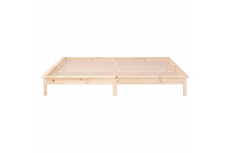 beBasic Sengeramme med LED 120x200 cm heltre - Brun - Sengeramme & sengestamme