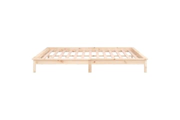 beBasic Sengeramme med LED 150x200 cm 5FT King Size heltre - Brun - Møbler - Senger - Sengeramme & sengestamme