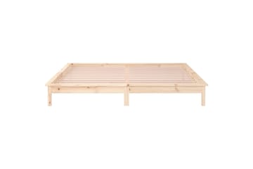 beBasic Sengeramme med LED 150x200 cm 5FT King Size heltre - Brun - Møbler - Senger - Sengeramme & sengestamme