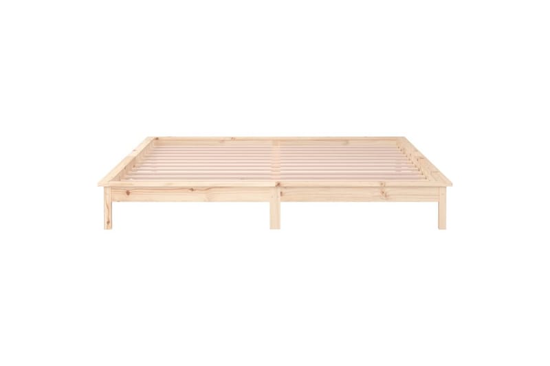 beBasic Sengeramme med LED 150x200 cm 5FT King Size heltre - Brun - Møbler - Senger - Sengeramme & sengestamme
