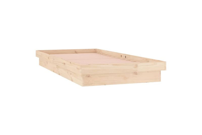 beBasic Sengeramme med LED 90x190 cm 3FT Single heltre - Brun - Sengeramme & sengestamme