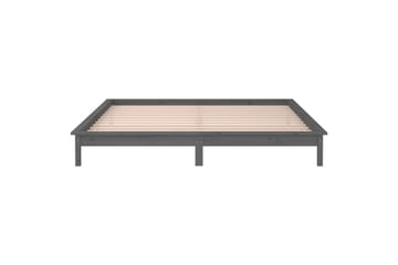 beBasic Sengeramme med LED grå 120x200 cm heltre - GrÃ¥ - Møbler - Senger - Sengeramme & sengestamme