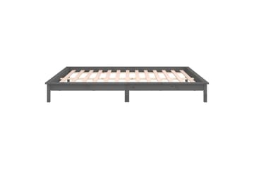 beBasic Sengeramme med LED grå 120x200 cm heltre - GrÃ¥ - Møbler - Senger - Sengeramme & sengestamme