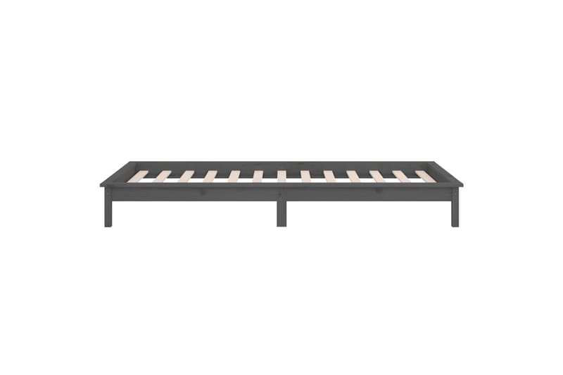 beBasic Sengeramme med LED grå 75x190 cm 2FT6 Small Single heltre - GrÃ¥ - Møbler - Senger - Sengeramme & sengestamme