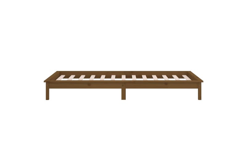 beBasic Sengeramme med LED honningbrun 90x190 cm 3FT Single heltre - Brun - Sengeramme & sengestamme