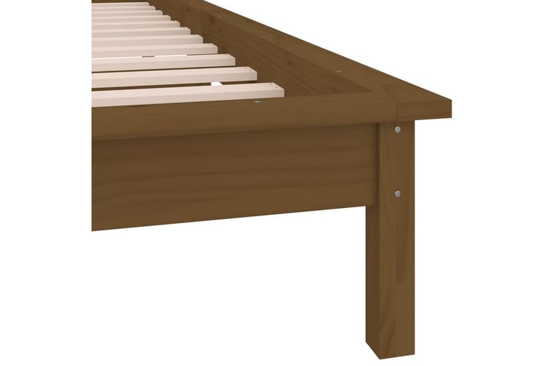 beBasic Sengeramme med LED honningbrun 90x190 cm 3FT Single heltre - Brun - Sengeramme & sengestamme