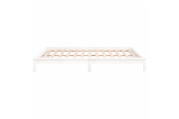 beBasic Sengeramme med LED hvit 120x200 cm heltre - Hvit - Møbler - Senger - Sengeramme & sengestamme