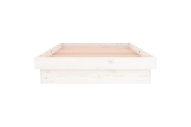 beBasic Sengeramme med LED hvit 75x190 cm 2FT6 Small Single heltre - Hvit - Møbler - Senger - Sengeramme & sengestamme