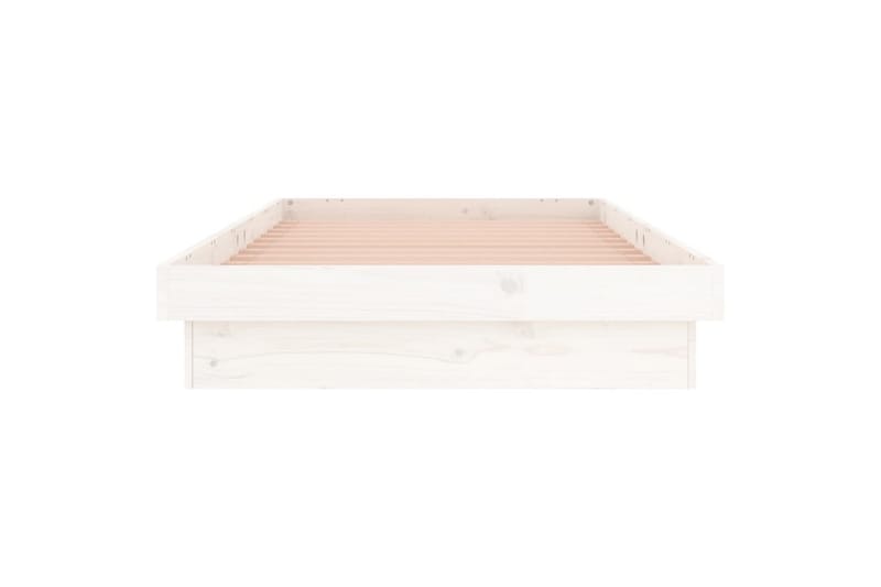 beBasic Sengeramme med LED hvit 75x190 cm 2FT6 Small Single heltre - Hvit - Sengeramme & sengestamme