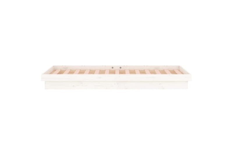 beBasic Sengeramme med LED hvit 75x190 cm 2FT6 Small Single heltre - Hvit - Møbler - Senger - Sengeramme & sengestamme
