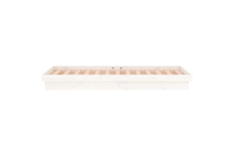 beBasic Sengeramme med LED hvit 75x190 cm 2FT6 Small Single heltre - Hvit - Sengeramme & sengestamme