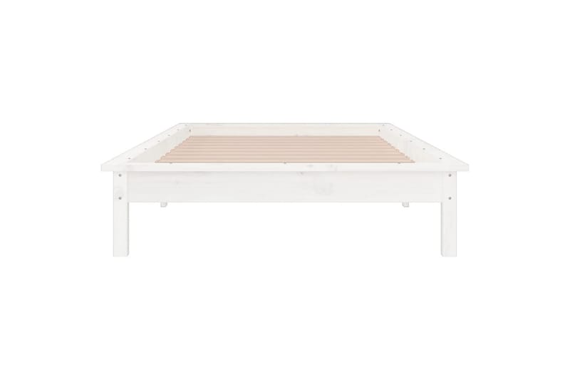 beBasic Sengeramme med LED hvit 75x190 cm 2FT6 Small Single heltre - Hvit - Sengeramme & sengestamme