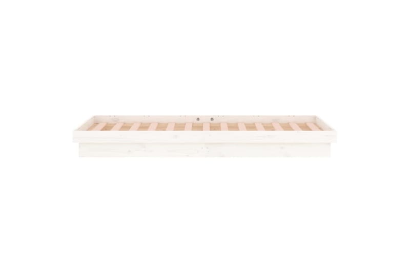 beBasic Sengeramme med LED hvit 90x190 cm 3FT Single heltre - Hvit - Sengeramme & sengestamme