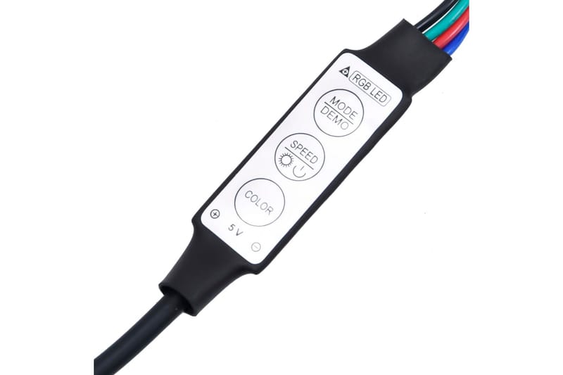 beBasic Sengeramme med LED hvit 90x200 cm heltre - Hvit - Møbler - Senger - Sengeramme & sengestamme