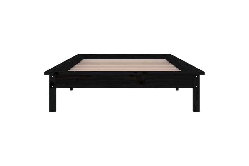 beBasic Sengeramme med LED svart 90x190 cm 3FT Single heltre - Svart - Sengeramme & sengestamme