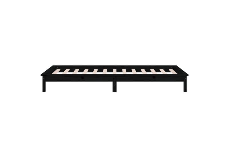 beBasic Sengeramme med LED svart 90x190 cm 3FT Single heltre - Svart - Møbler - Senger - Sengeramme & sengestamme