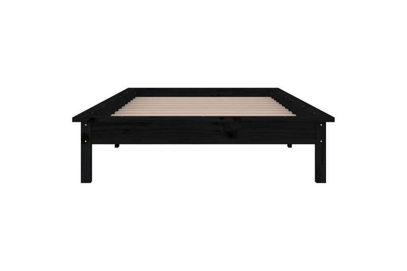 beBasic Sengeramme med LED svart 90x200 cm heltre - Svart - Sengeramme & sengestamme