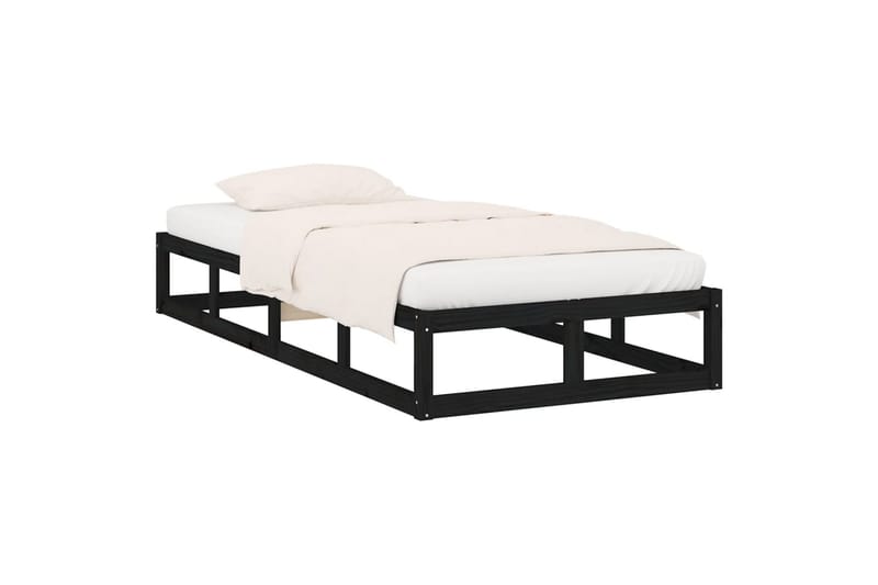 beBasic Sengeramme svart 100x200 cm heltre - Svart - Møbler - Senger - Sengeramme & sengestamme