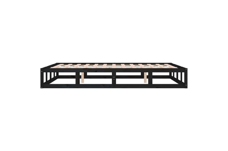 beBasic Sengeramme svart 120x200 cm heltre - Svart - Møbler - Senger - Sengeramme & sengestamme