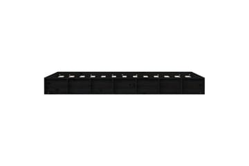beBasic Sengeramme svart 135x190 cm 4FT6 Double heltre - Svart - Møbler - Senger - Sengeramme & sengestamme