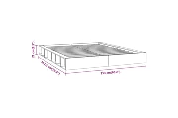 beBasic Sengeramme svart 135x190 cm 4FT6 Double heltre - Svart - Møbler - Senger - Sengeramme & sengestamme
