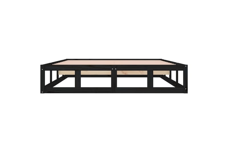 beBasic Sengeramme svart 135x190 cm 4FT6 Double heltre - Svart - Sengeramme & sengestamme