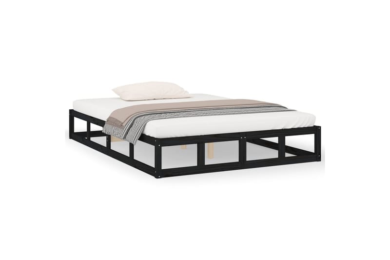 beBasic Sengeramme svart 140x190 cm heltre - Svart - Møbler - Senger - Sengeramme & sengestamme