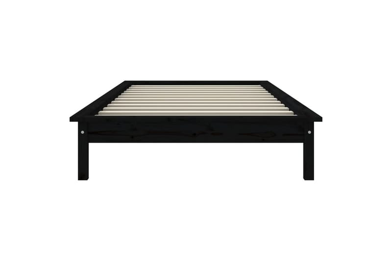 beBasic Sengeramme svart 90x190 cm heltre furu 3FT Single - Svart - Møbler - Senger - Sengeramme & sengestamme