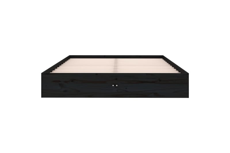 beBasic Sengeramme svart heltre 120x190 cm 4FT Small Double - Svart - Møbler - Senger - Sengeramme & sengestamme