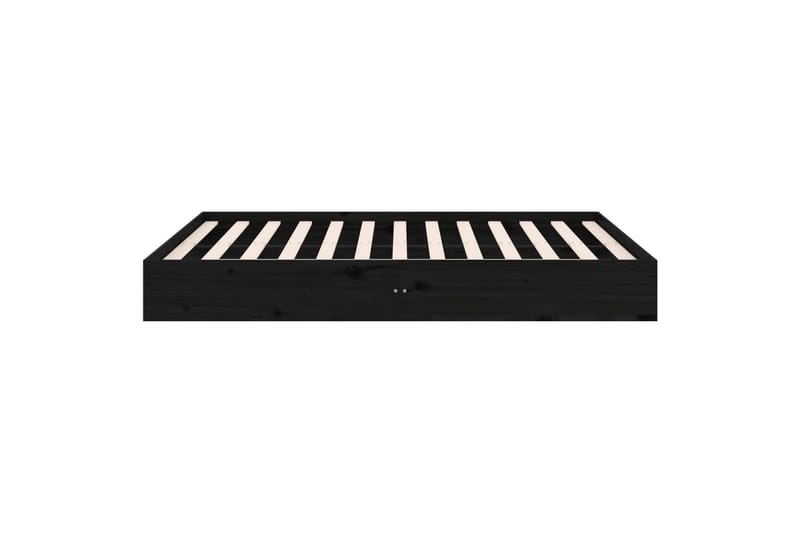 beBasic Sengeramme svart heltre 120x190 cm 4FT Small Double - Svart - Møbler - Senger - Sengeramme & sengestamme