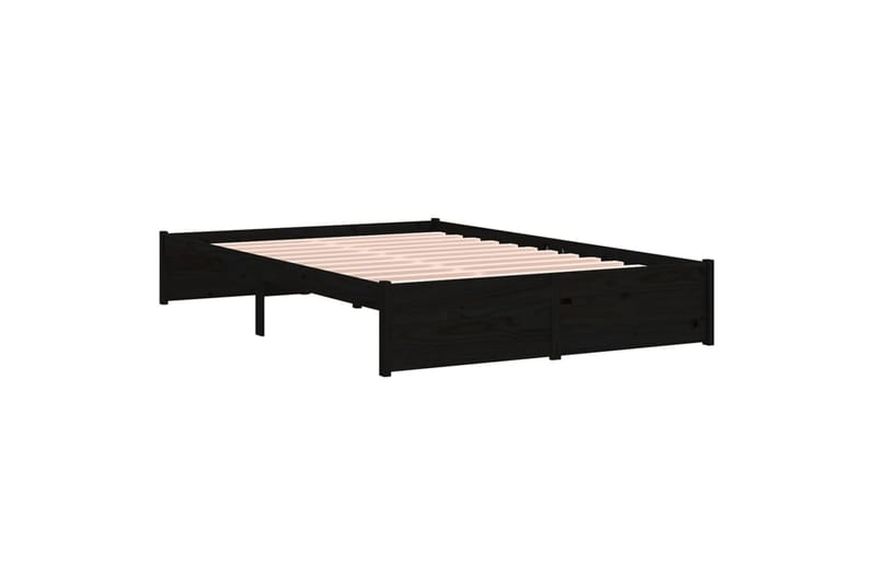 beBasic Sengeramme svart heltre 120x190 cm grå 4FT Small Double - Svart - Sengeramme & sengestamme