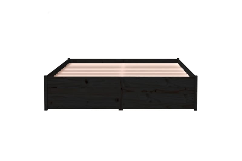 beBasic Sengeramme svart heltre 120x190 cm grå 4FT Small Double - Svart - Møbler - Senger - Sengeramme & sengestamme