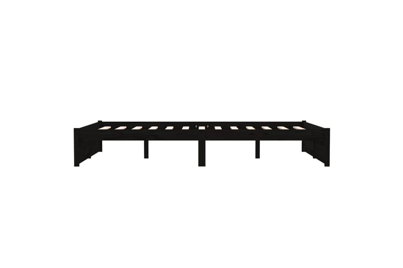 beBasic Sengeramme svart heltre 120x190 cm grå 4FT Small Double - Svart - Møbler - Senger - Sengeramme & sengestamme