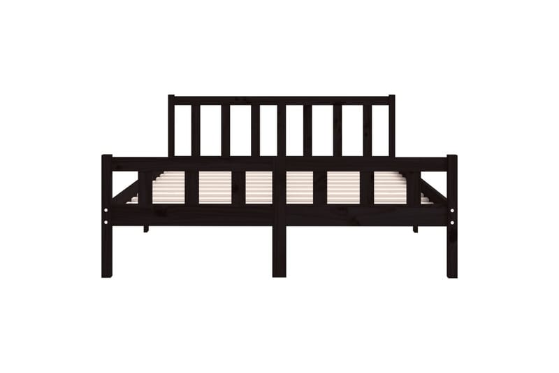 beBasic Sengeramme svart heltre 120x200 cm - Svart - Møbler - Senger - Sengeramme & sengestamme