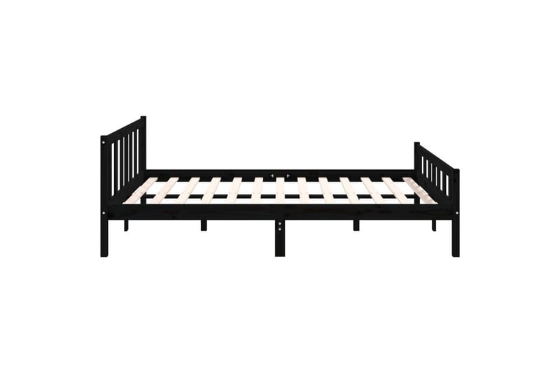 beBasic Sengeramme svart heltre 120x200 cm - Svart - Møbler - Senger - Sengeramme & sengestamme