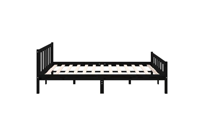 beBasic Sengeramme svart heltre 120x200 cm - Svart - Sengeramme & sengestamme