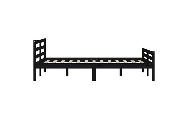 beBasic Sengeramme svart heltre 120x200 cm - Svart - Møbler - Senger - Sengeramme & sengestamme