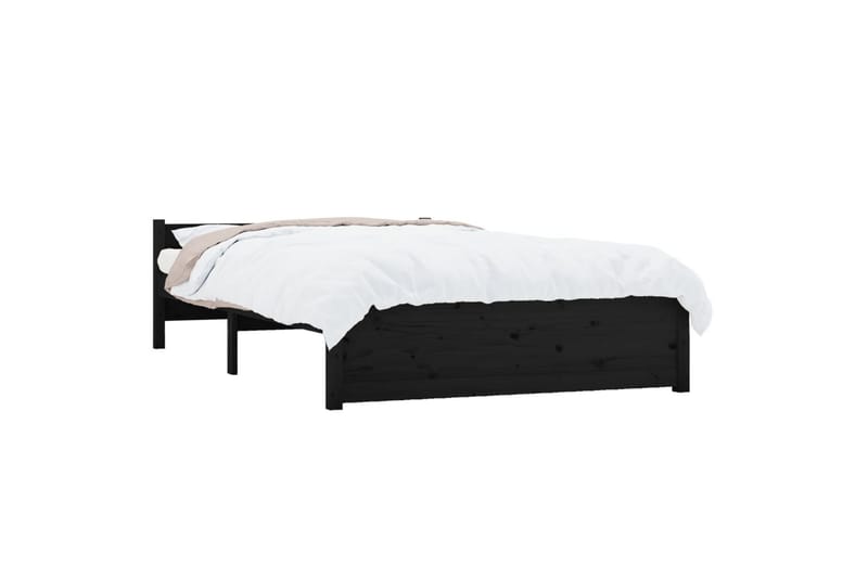 beBasic Sengeramme svart heltre 135x190 cm 4FT6 Double - Svart - Sengeramme & sengestamme