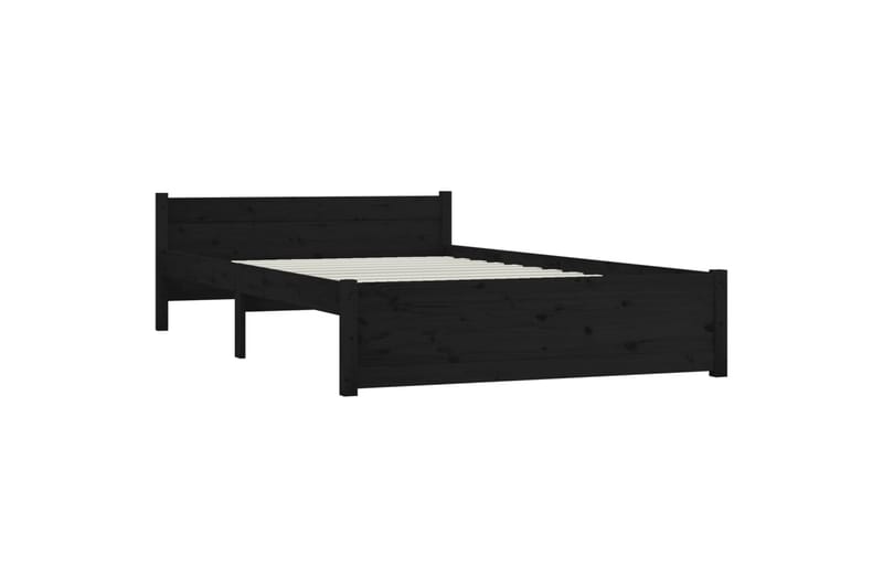 beBasic Sengeramme svart heltre 135x190 cm 4FT6 Double - Svart - Møbler - Senger - Sengeramme & sengestamme