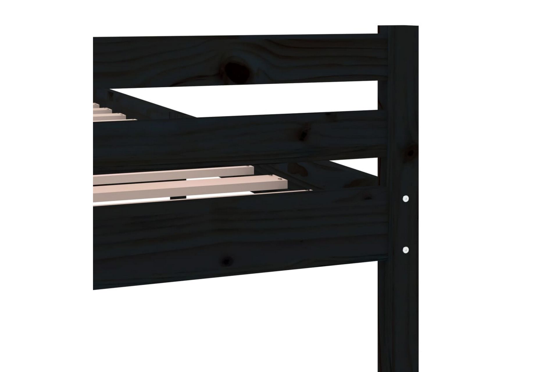 beBasic Sengeramme svart heltre 140x190 cm - Svart - Møbler - Senger - Sengeramme & sengestamme