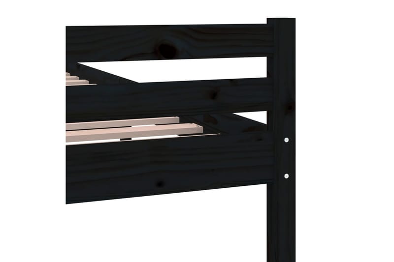 beBasic Sengeramme svart heltre 140x190 cm - Svart - Møbler - Senger - Sengeramme & sengestamme