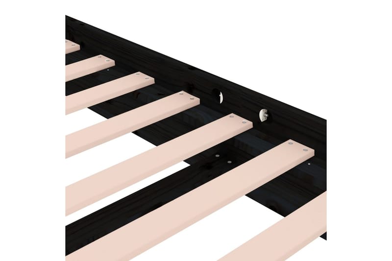beBasic Sengeramme svart heltre 140x190 cm - Svart - Møbler - Senger - Sengeramme & sengestamme